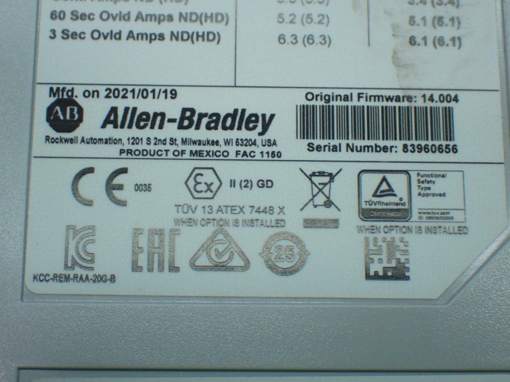 Allen-bradley Powerflex 755 Ac Servo Drive - 20g11nd3p4aa0nnnnn