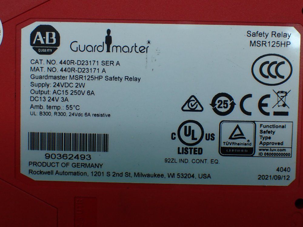 Allen-bradley Guardmaster Safety Relay. - 440r-d23171