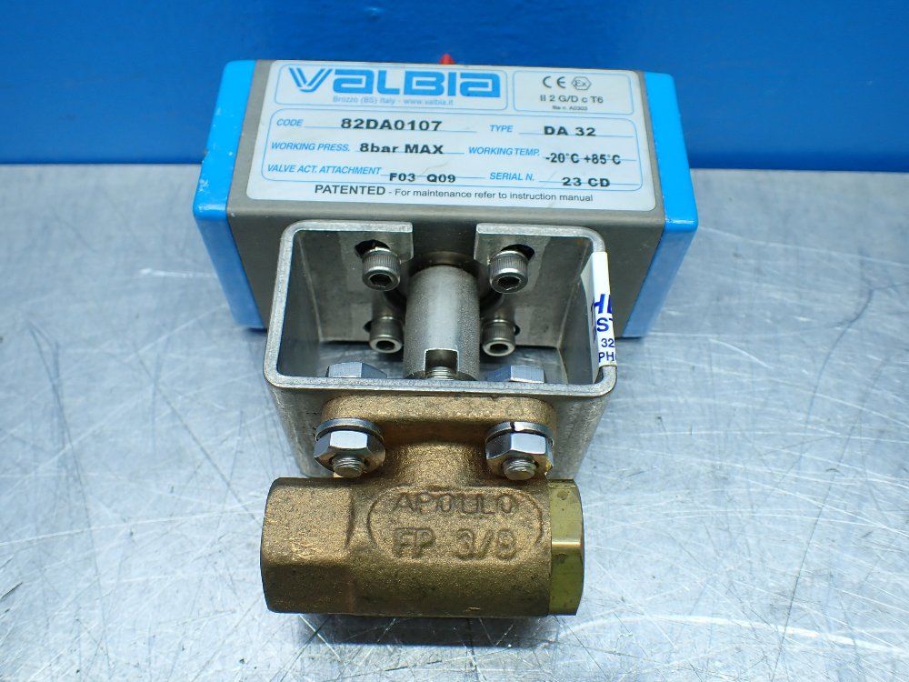 Valbia Pneumatic Brass Ball Valve Actuator. - 82da0107