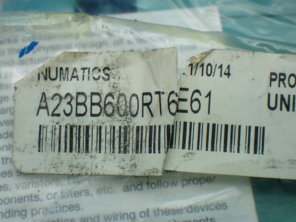 Numatics 150psig Pneumatic Solenoid Valve. - A23bb600rt61e61