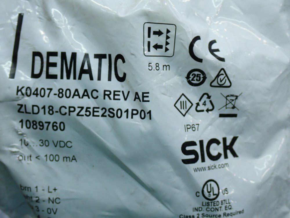 Sick Sensor - Zld18-cpz5e2s01p01