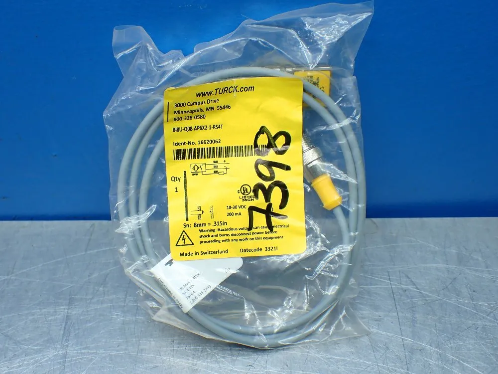 Turck Inductive Proximity Sensor. - Bi8u-q08-ap6x2-1-rs4t