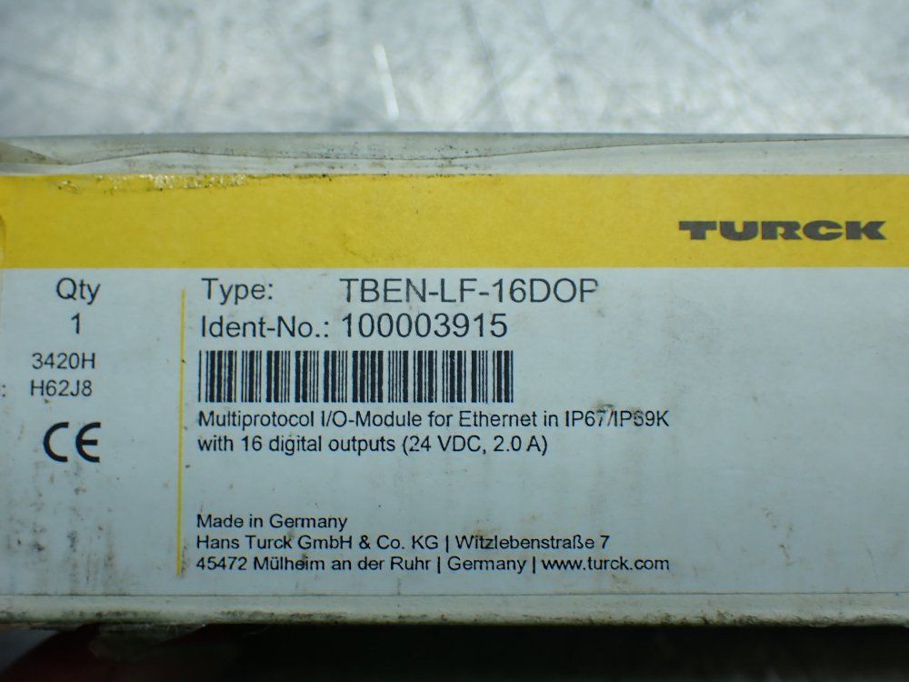 Turck Multiprotocol Block I/o Module - Tben-lf-16dop