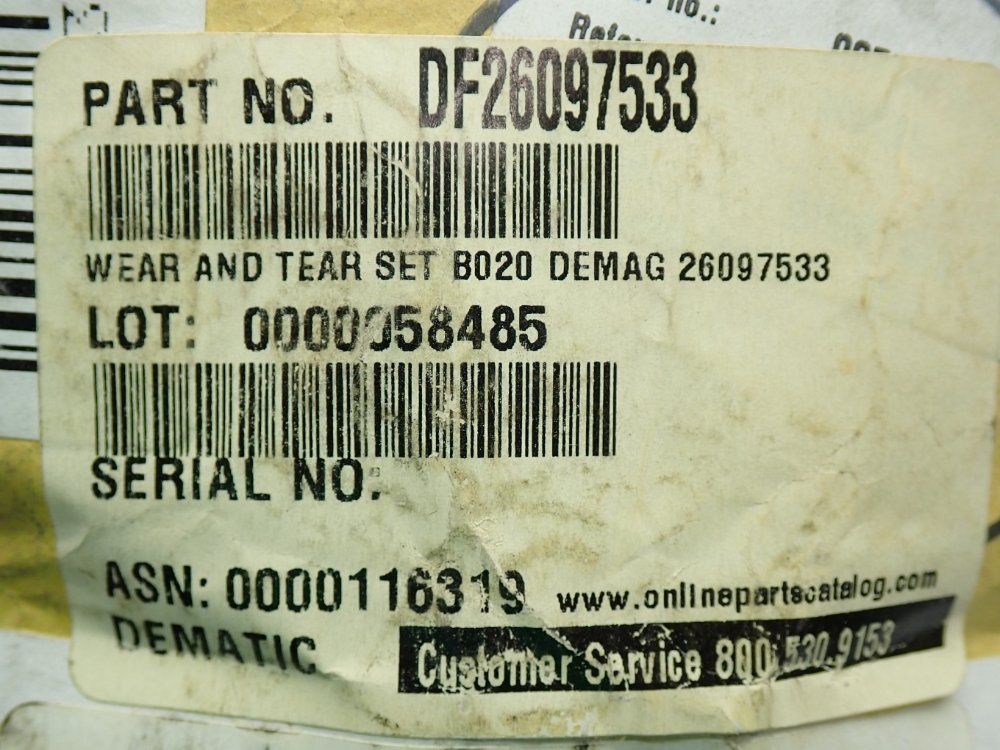 Demag Wear And Tear Set - 26097533