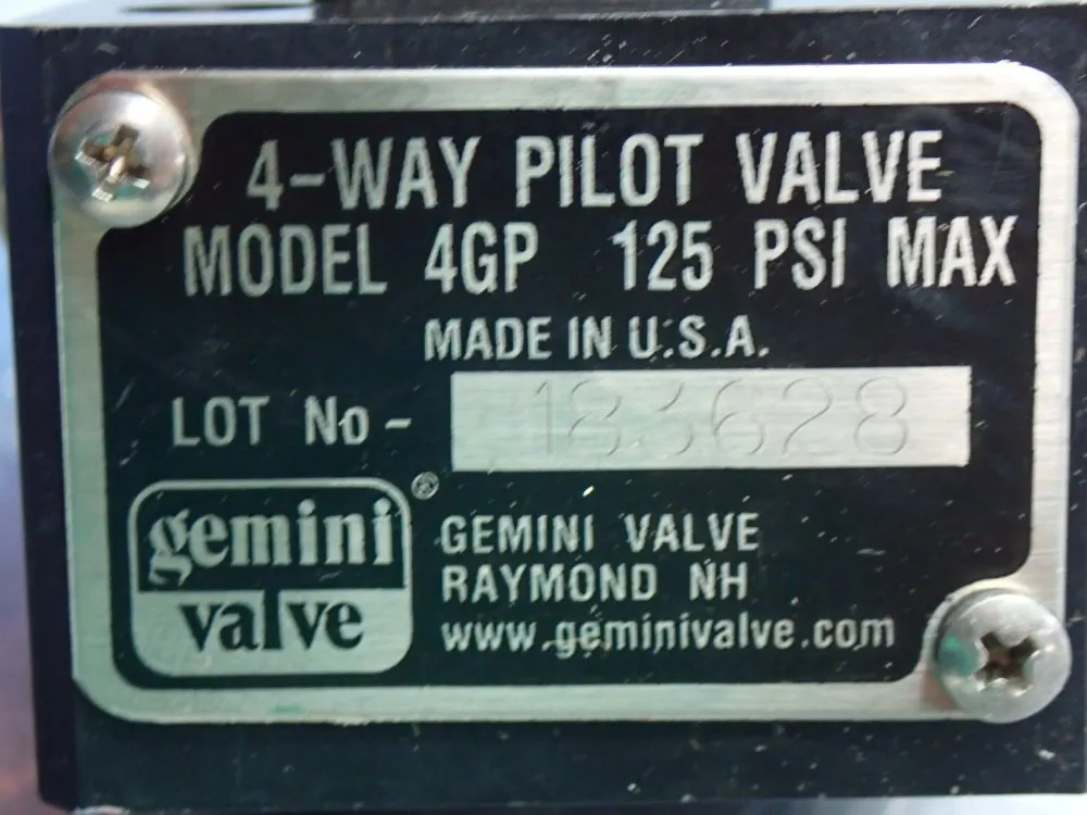 Gemini Valve Compact 4-way Pilot/solenoid Valve - 4gp