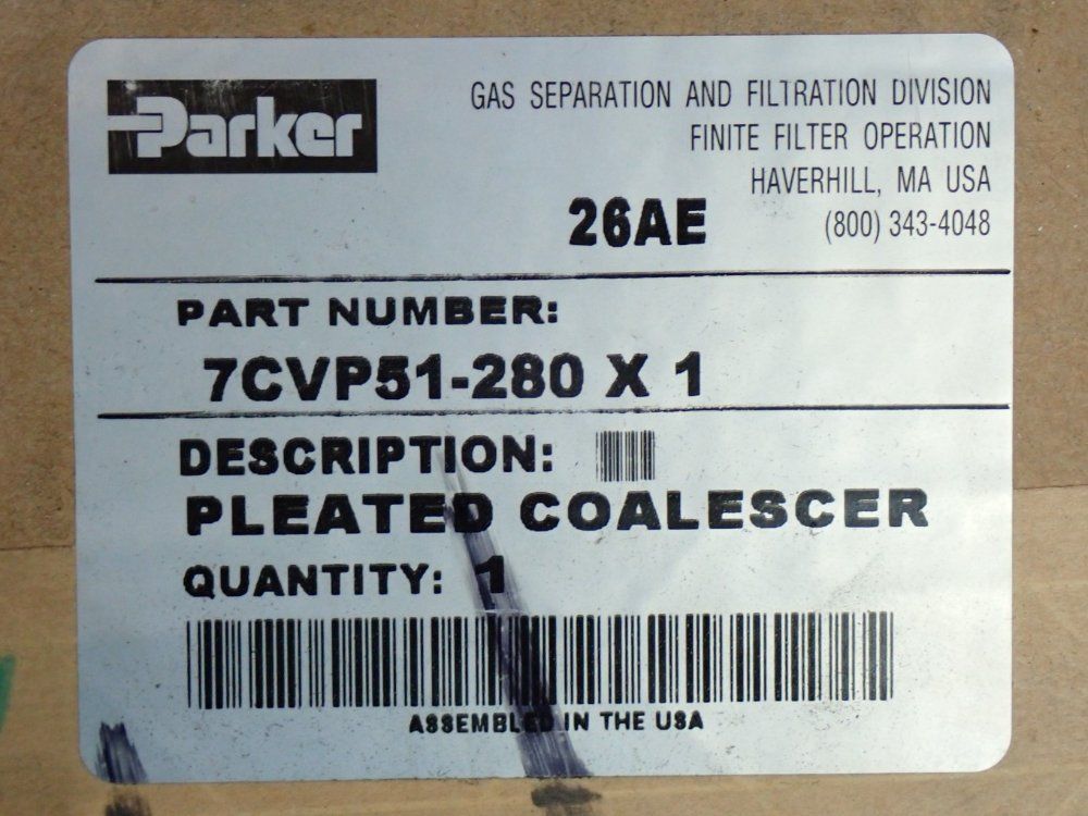 Parker Finite Pneumatic Filter Element - 7cvp51-280