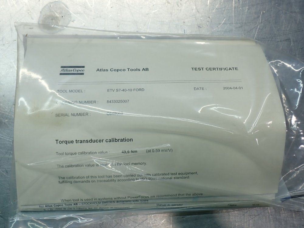 Atlas Copco Etv S7-40-10ctadsnutrunner - 8433025000