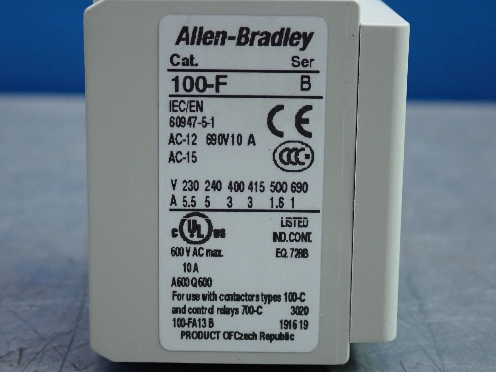 Allen-bradely Auxiliary Contacts Front Mounting 2 Pcs - 100-fa13