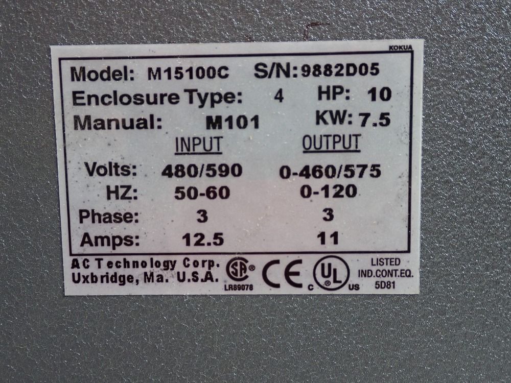 Lenze Ac Techi 10 Hp Ac Inverter Drive - M15100c