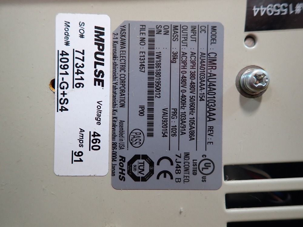 Magnetek Variable Frequency Drive - Cimr-au4a0103aaa