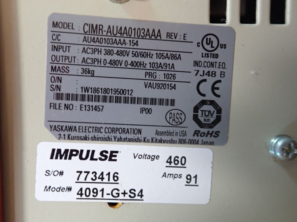 Magnetek Variable Frequency Drive - Cimr-au4a0103aaa