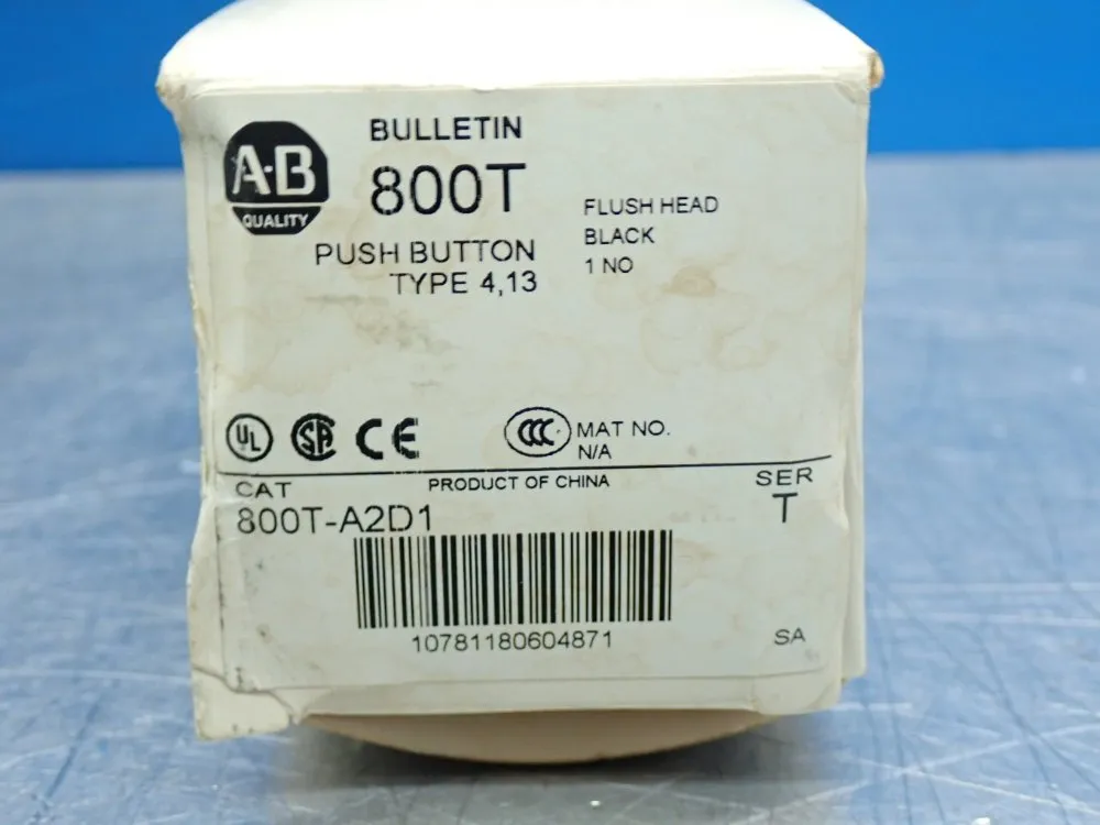 Allen Bradley Flush Head Momentary Push Button - 800t-a2d1