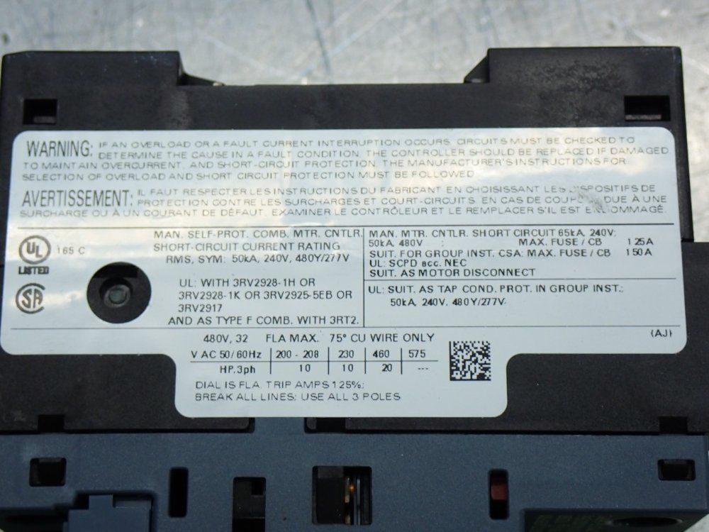 Siemens Circuit Breaker Unit - 3rv2021-4ea15