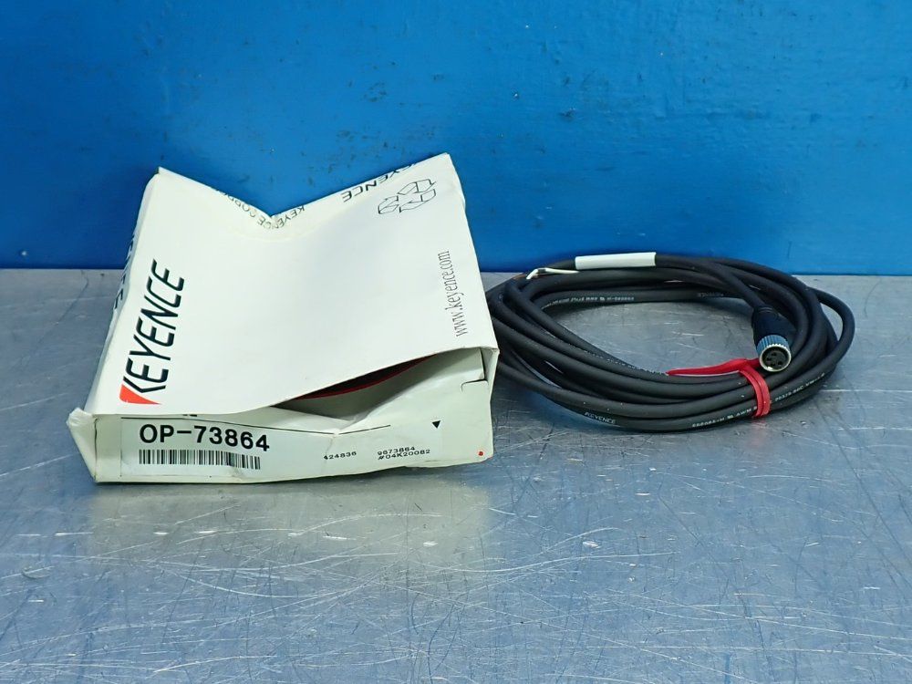 Keyence 2m Length, M8 Straight Connector Fiber Optic Cable - Op-73864