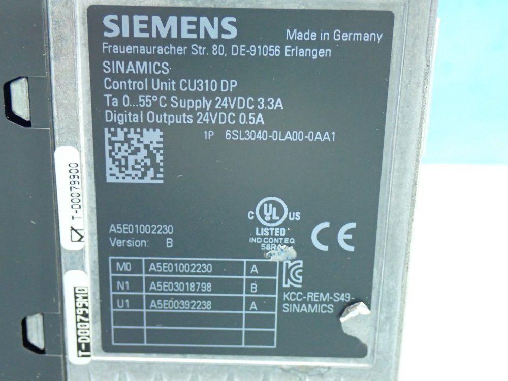 Siemens Sinamics S120 Control Unit - 6sl3040-0la00-0aa1