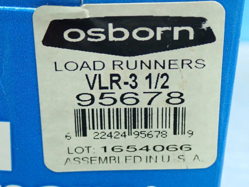 Osborn Runners Vlr-3-1/2 V-grooved Load Runner - 95678
