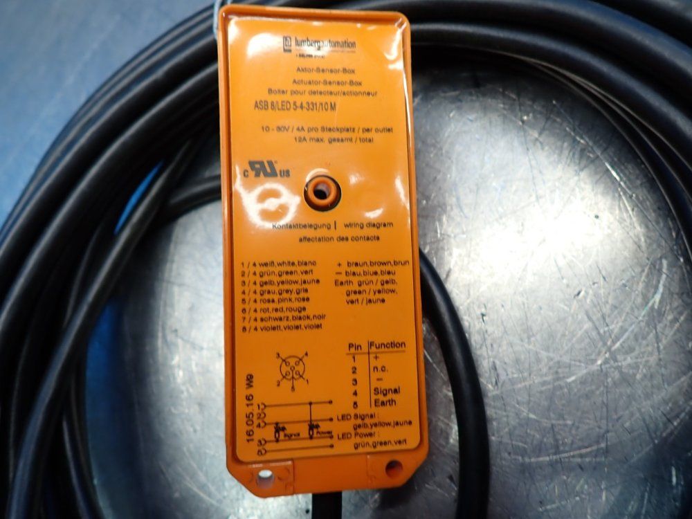 Lumberg Automation Cable Length 32.8ft 8-port Distribution Box - Abs8/led5-4-331/10m