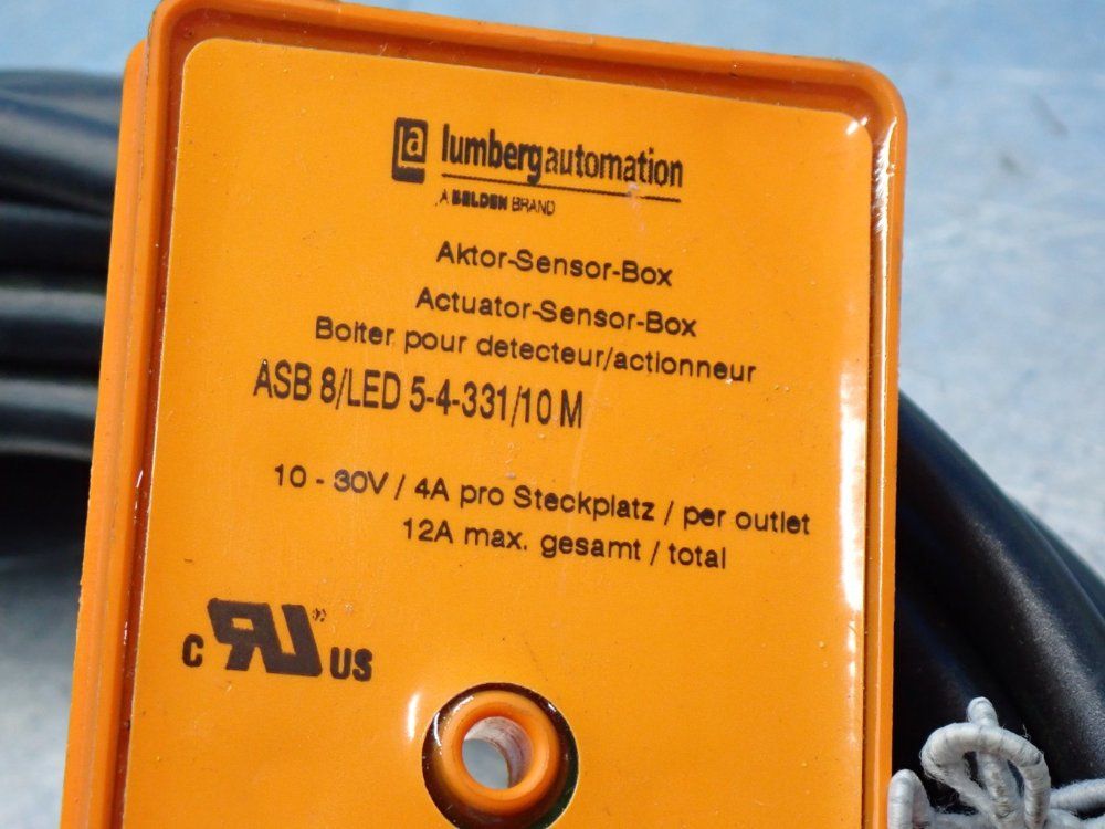 Lumberg Automation Cable Length 32.8ft 8-port Distribution Box - Abs8/led5-4-331/10m