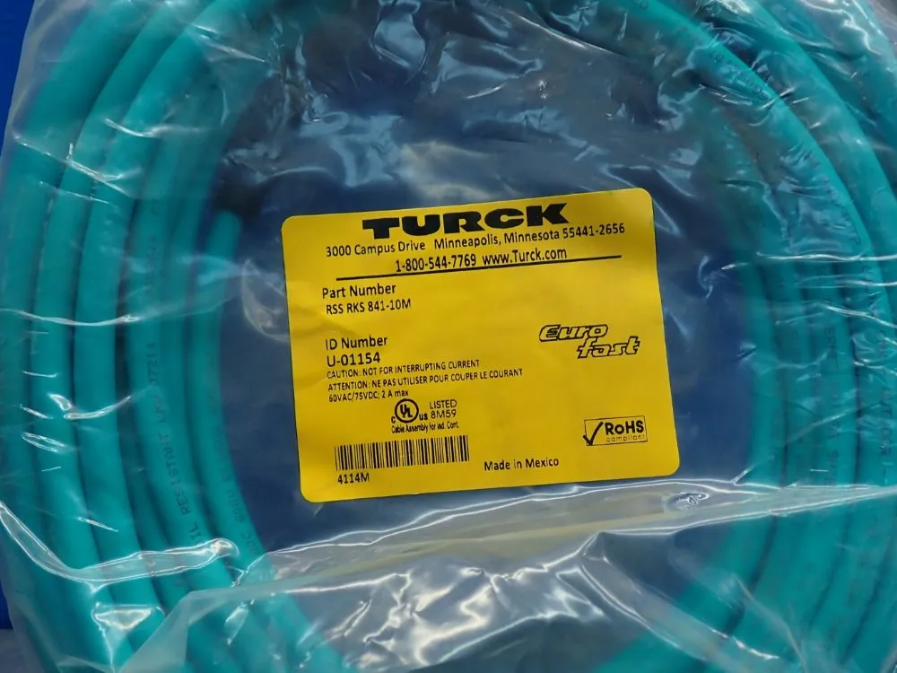 Turck 10 M Cable Length Eurofast Series Cordset - Rks 841-10m