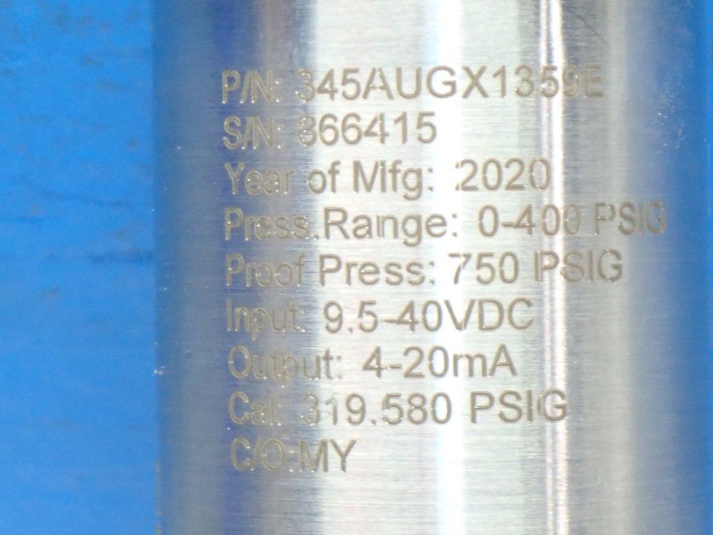 Viatran 100k Psi Pressure Transmitter High Range - 345augx1359e