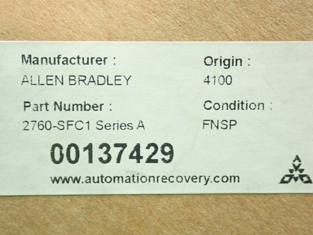 Allen Bradley Series-a Plc Industrial Protocol Cartridge - 2760-sfc1