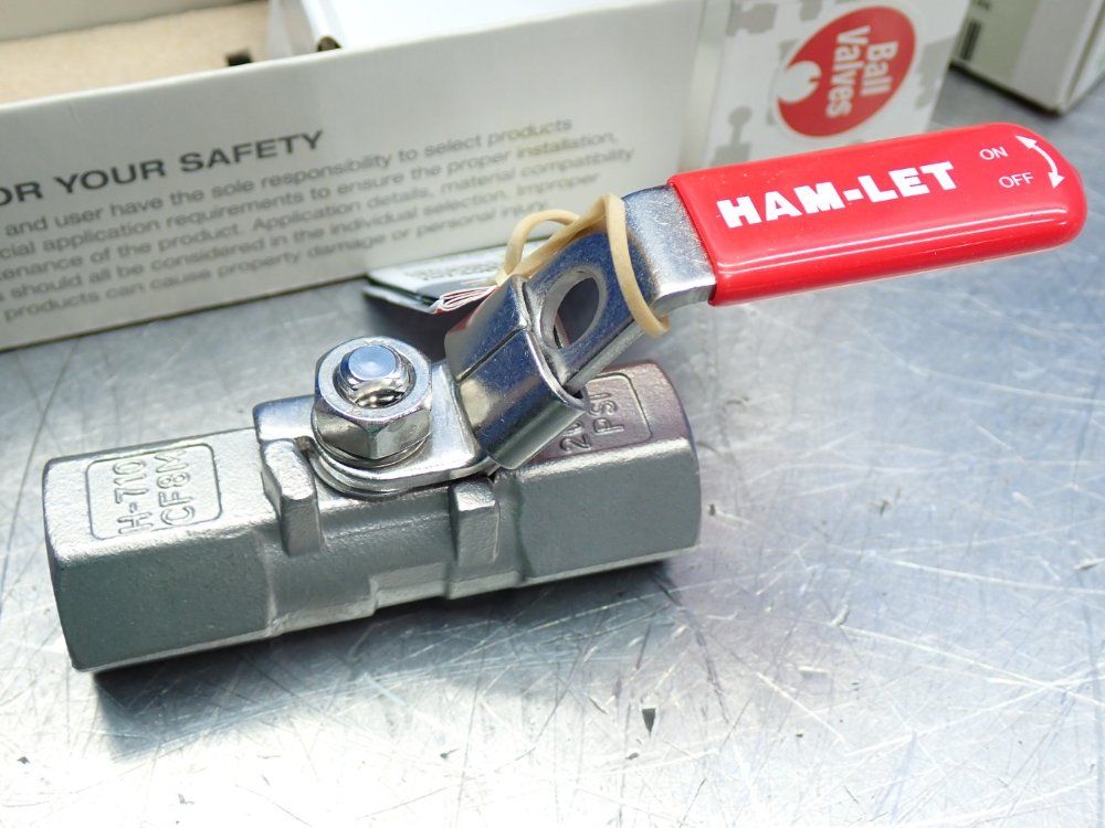 Ham-let Compression Locking Handle Ball Valve Unit, 2pcs - H-710-55-g-1/2-t-ld