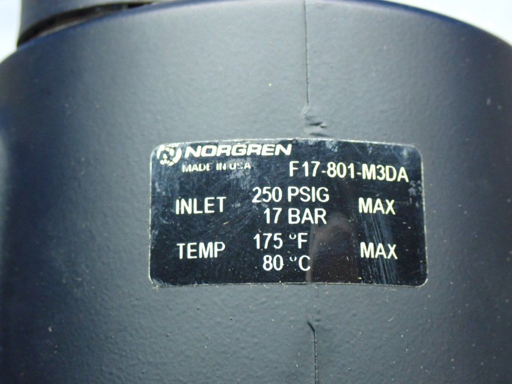 Norgren 250psi Max Pneumatic Air Filter Unit - F17-801-m3da