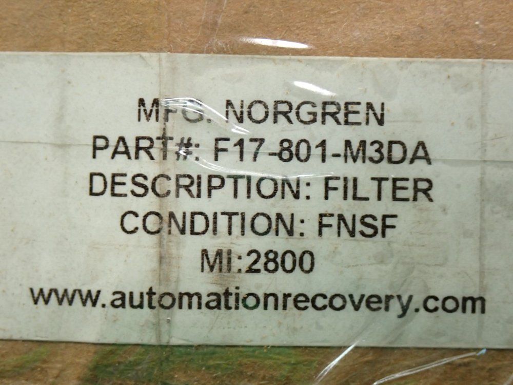 Norgren 250psi Max Pneumatic Air Filter Unit - F17-801-m3da