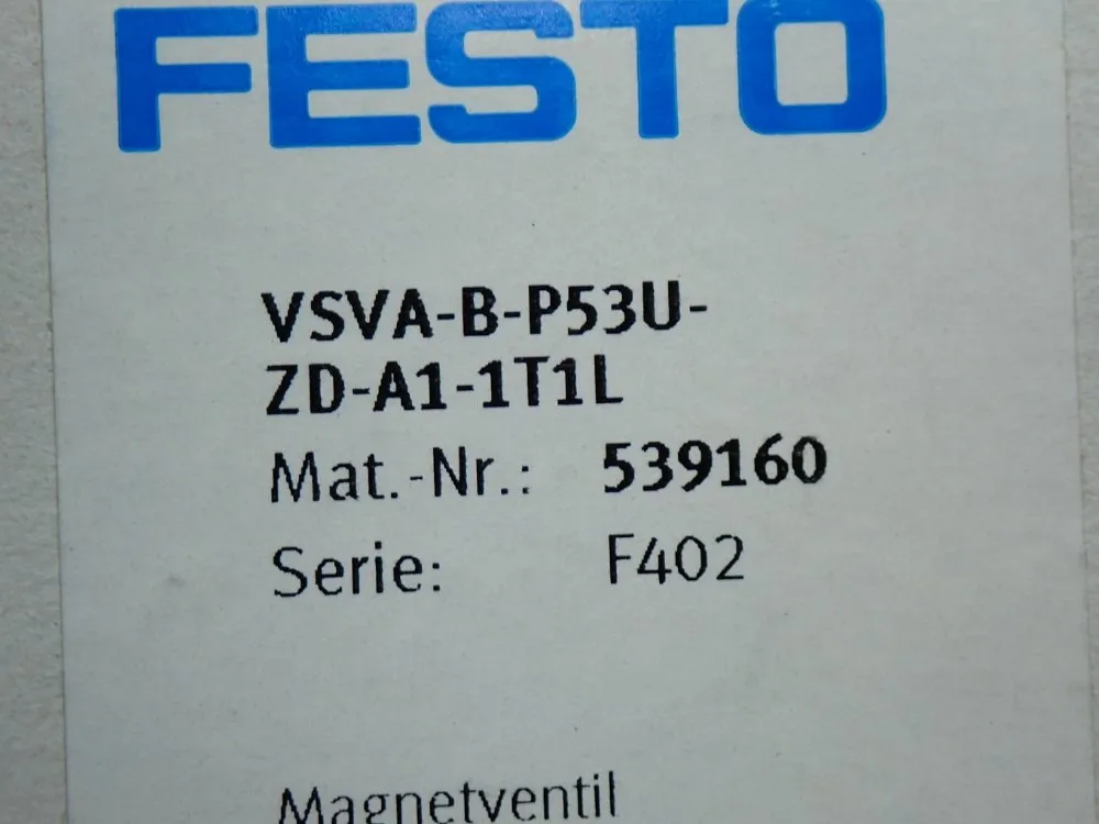 Festo 1000 L/min Pneumatic Air Solenoid Valve - 539160