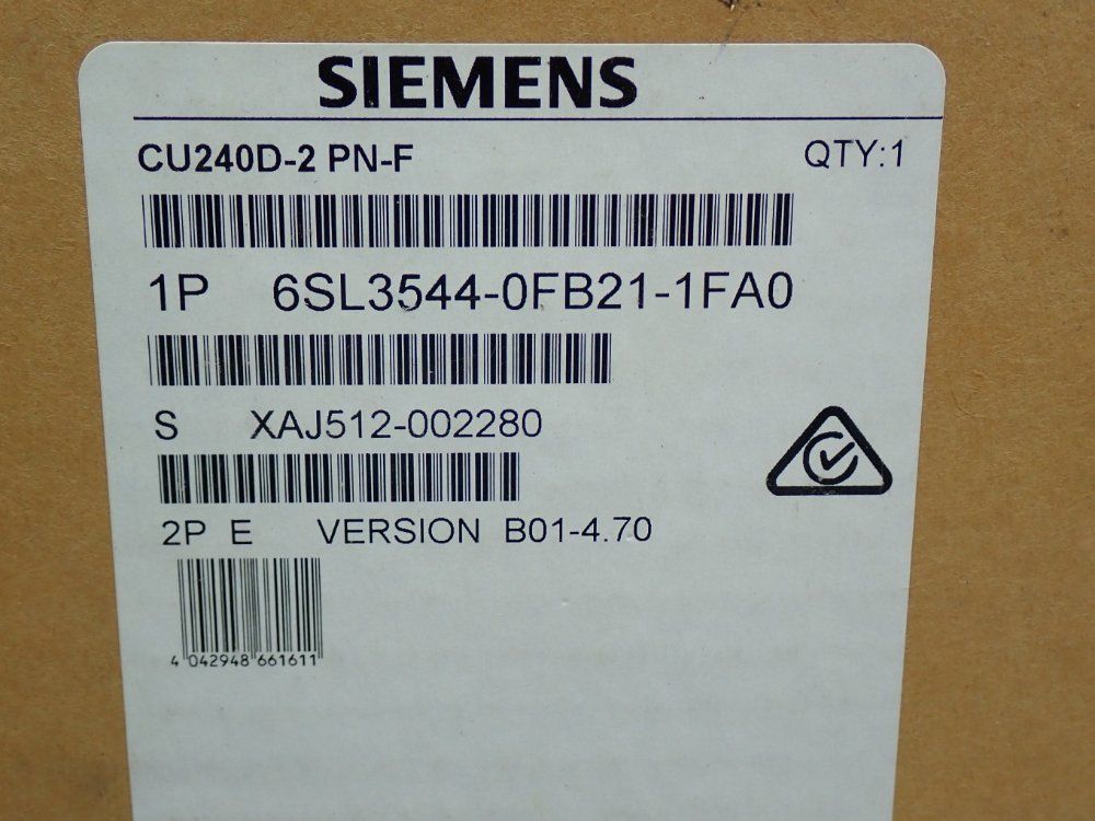 Siemens Sinamics G120d Control Unit - 6sl3544-0fb21-1fa0