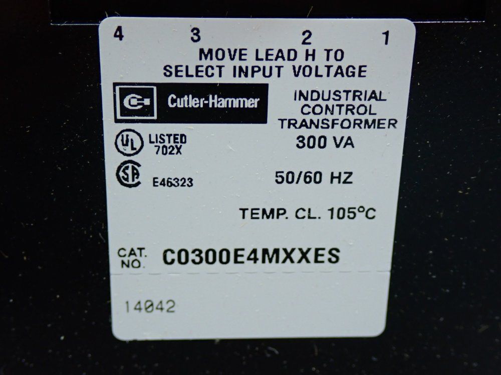 Cutler-hammer Industrial Control Transformer - C0300e4mxxes