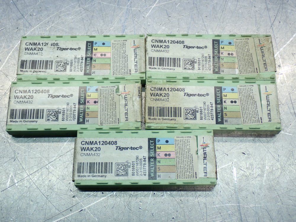 Walter Valenite Carbide Diamond Turning Inserts, 50pcs - Cnma120408