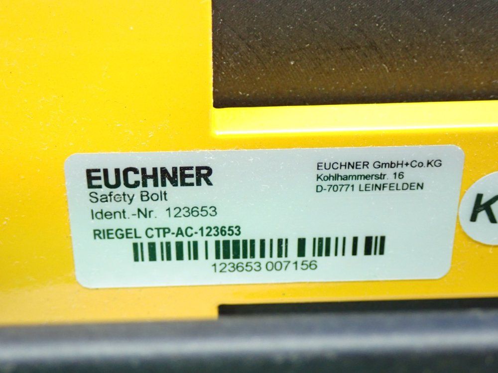 Euchner Ctp, Cta Steel Safety Switch Bolt - Riegelctp-ac-123653