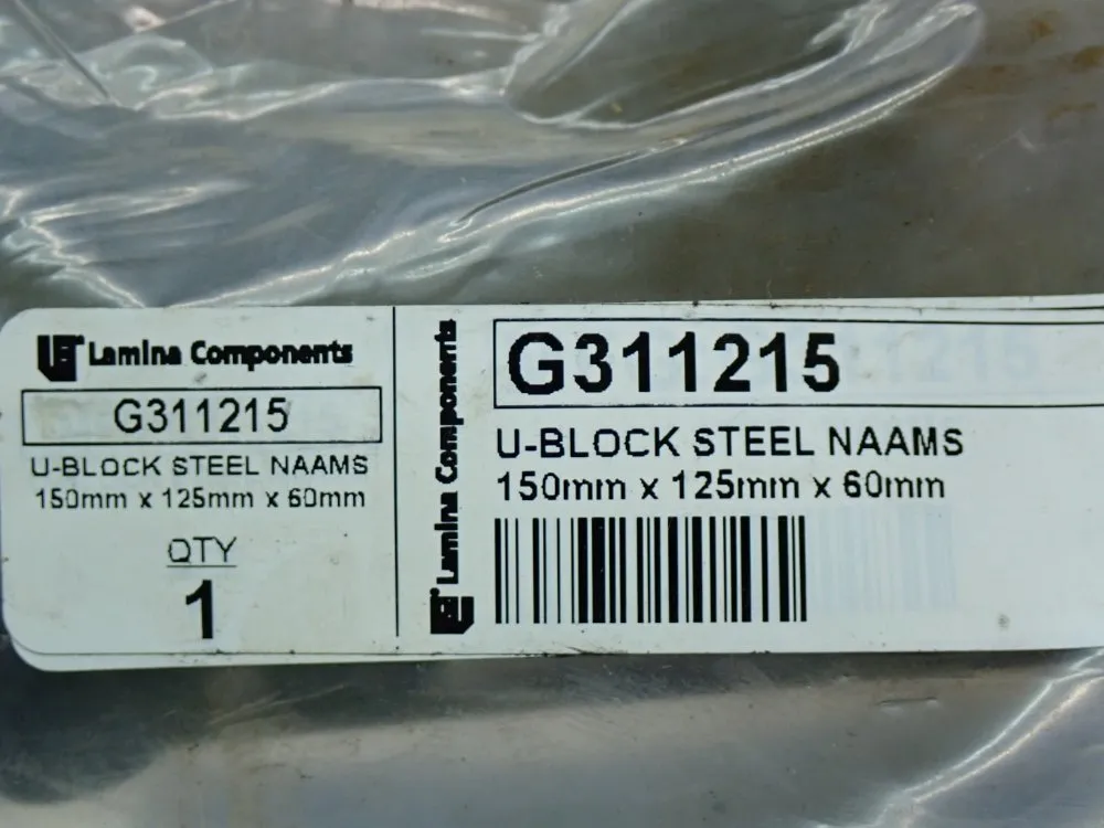 Lamina Components 150mm X 125mm X 60mm U-block Steel Naams - G311215