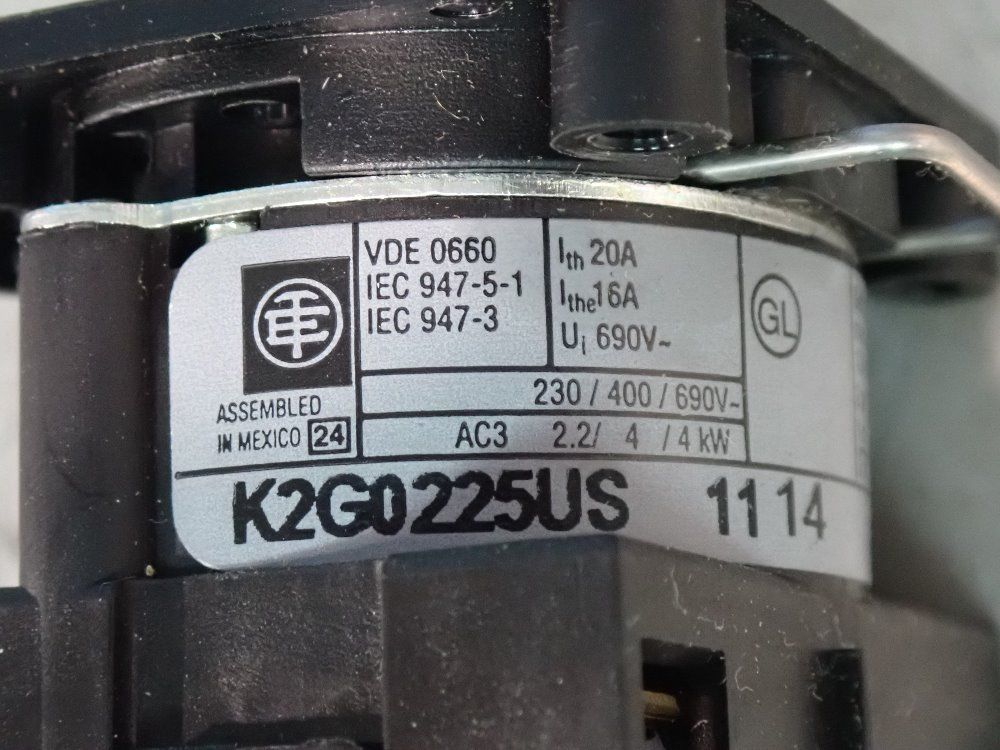 Telemecanique Cam Switch - K2g0225us