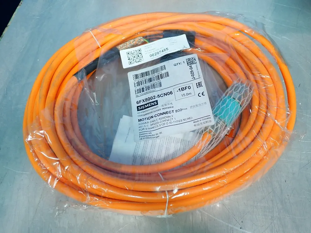 Siemens 15 M Power Cable Assembly - 6fx8002-5cn06-1bf0