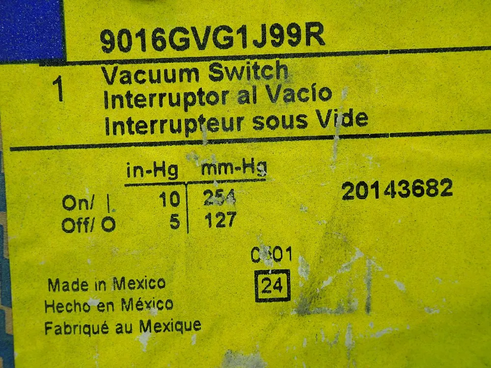 Square D Vacuum Switch - 9016gvg1j99r