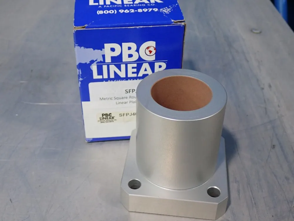 Pbc Linear Metric Square Round Flange Mount Linear Plain Bearing - Sfpj40