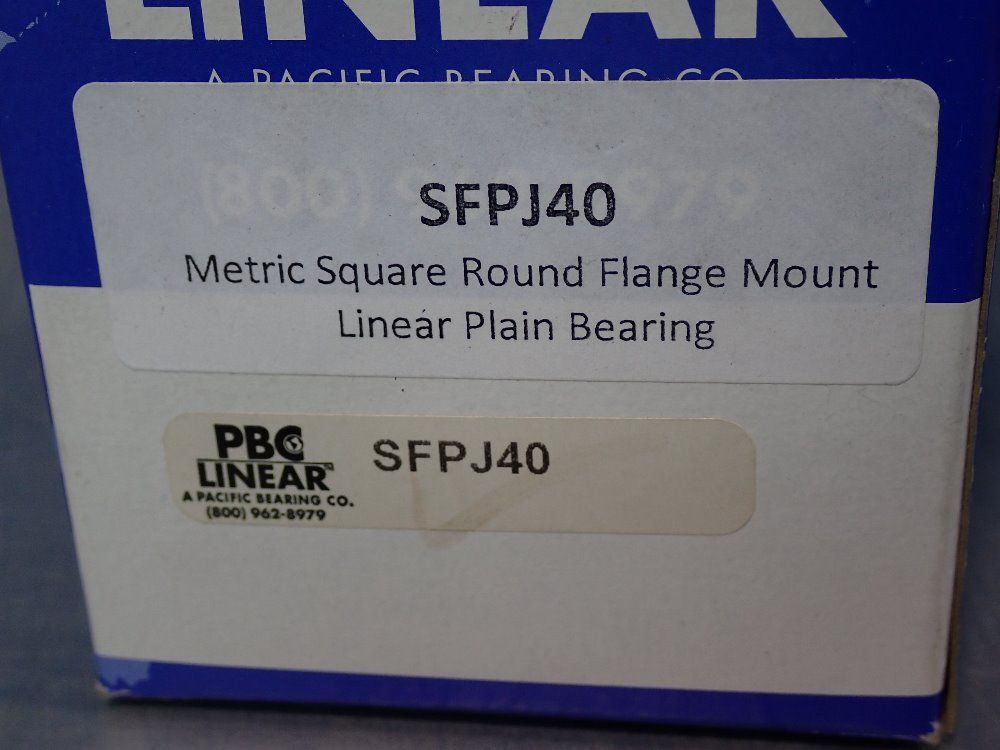 Pbc Linear Metric Square Round Flange Mount Linear Plain Bearing - Sfpj40