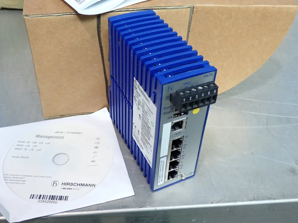 Hirschmann Ethernet Rail Switch - Rs20-0400t1t1dsapf004.2.05