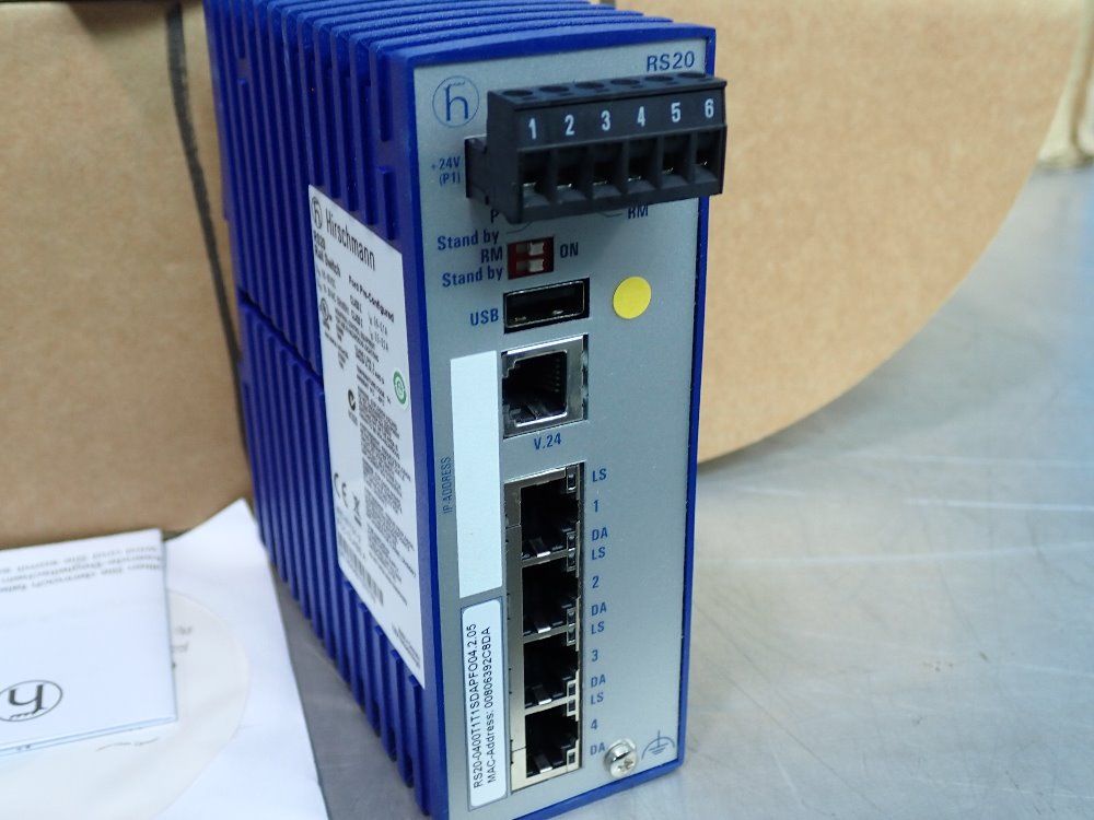 Hirschmann Ethernet Rail Switch - Rs20-0400t1t1dsapf004.2.05