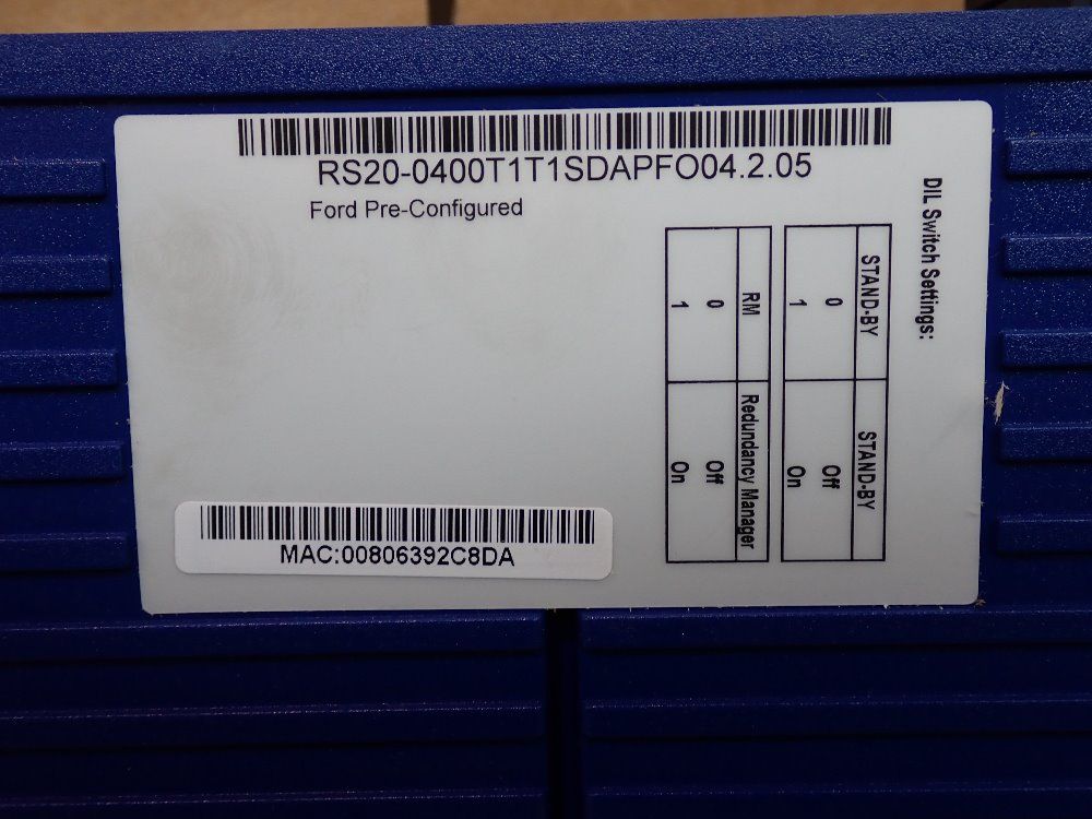 Hirschmann Ethernet Rail Switch - Rs20-0400t1t1dsapf004.2.05