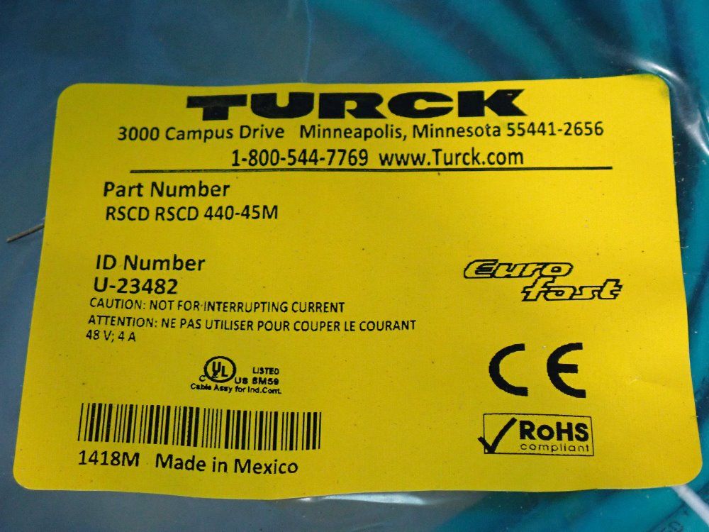 Turck Cord Set - Rscd Rscd 440-45m