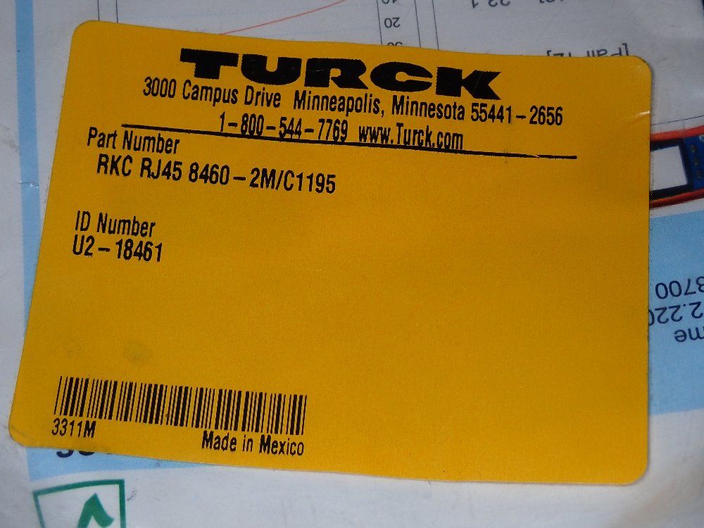 Turck Lot Of 17 Cord Set - Rkc Rj45 8460-2m/c1195