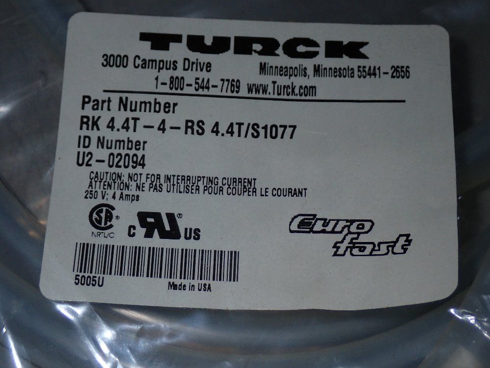 Turck Cord Set - Rk 4.4t-4-rs 4.4t/s1077