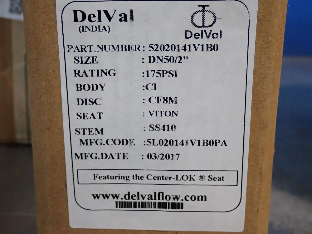 Delval 2" Valve - 52020141v1b0