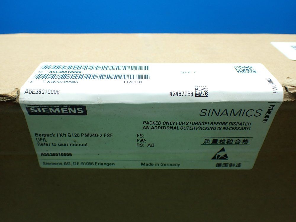 Siemens Mounting Kit, Factory Sealed - A5e38010006