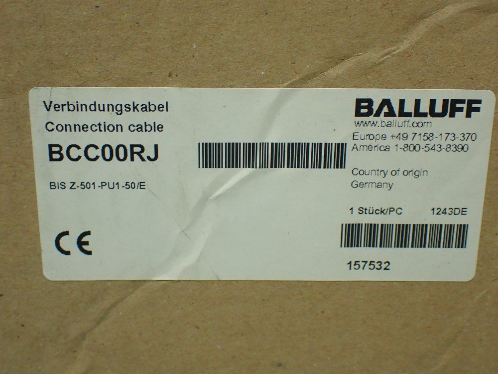 Balluff Connection Cable - Bcc00rj
