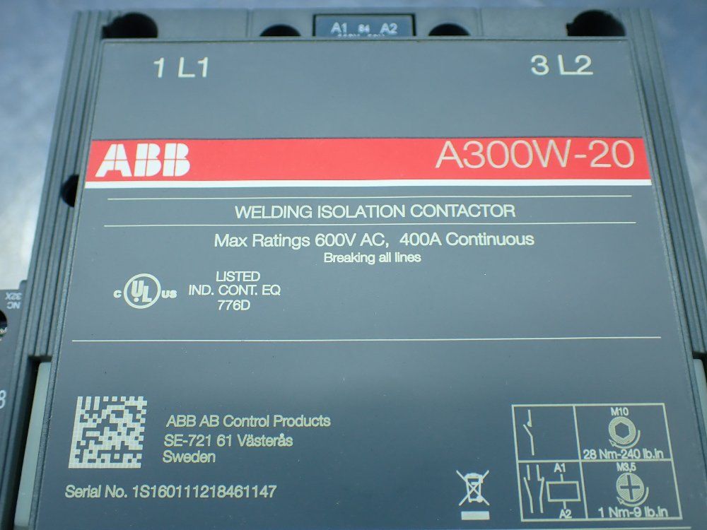 Abb Contactor A300w-20-11 - 1sfl551727r8411