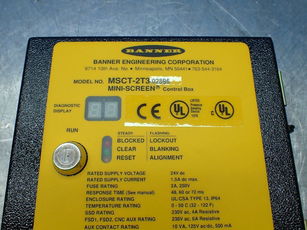 Banner Mini-screen Control Box. - Msct-2t3-02896